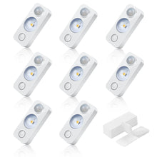 Load image into Gallery viewer, LightingWill Rechargeable LED Motion Sensor Lights (8-Pack) | Warm White / Pure White, Stick-On Cabinet & Closet Lights, USB Charging, No Wiring Needed