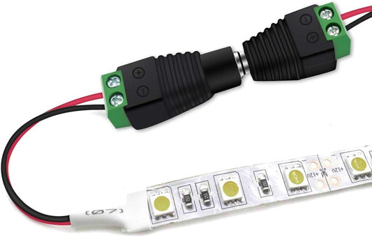 inShareplus 10 Paar 12-V-Stecker und -Buchse, 2,1 x 5,5 mm, DC-Stromanschlussstecker, Adapterstecker für CCTV-Überwachungskamera, LED-Lichtstreifen