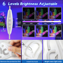 Load image into Gallery viewer, LightingWill "Good Vibes" Neon Sign – Dimmable LED Finger Light, USB Powered Wall Decor for Game Rooms, Bars, Weddings & More