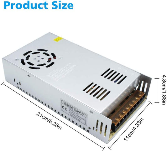 inShareplus 5V 60A 300W, DC Universal Regulated Switching Power Supply, Converter, LED Driver, Transformer, Adapter for LED Strips Pixel Lights, 3D Printer, Computer Project, CCTV