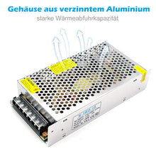 Load image into Gallery viewer, inShareplus 12 V Power Supply 15 A 180 W, DC Universal Regulated Switching Power Supply, Transformer 230 V to 12 V LED Driver, Transformer, Adapter for LED Strip Light, 3D Printer, Radio, Computer