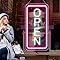 Load image into Gallery viewer, inShareplus 16"x 9" Super Bright Open Sign,12V LED Neon Open Signs for Business for Window, with ON/OFF Switch, Electric Light up Signs for Stores, Restaurants Retail Shops (Yellow-White-Vertical)