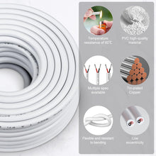 Load image into Gallery viewer, inShareplus 22AWG 2x0.3mm² 5 Meter Electrical Wire 2 Core Cable, 5V/12V/24V White Tinned Copper Wires, 22 Gauge 300V Flexible and Soft Outdoor Cable High Temperature Resistant Extension Cable