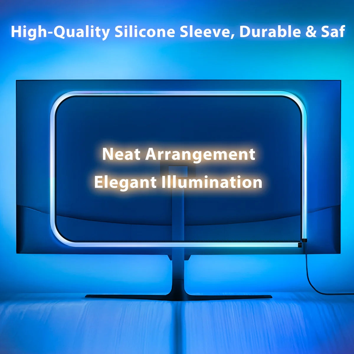 LightingWill CST1 Standard TV Backlight - 9.8FT / 12.5FT / 16.4FT LED TV Backlight Strip for TV Ambient Lighting