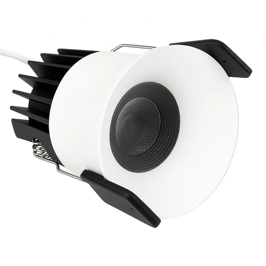 EZ-US Series Curved Reflector 7W (2.2″) Deep Anti-Glare Recessed LED Downlight | 100–130V | 4/12 Pack | 5CCT Adjustable | 24° Beam | CRI>95 | for Home & Light Commercial Use