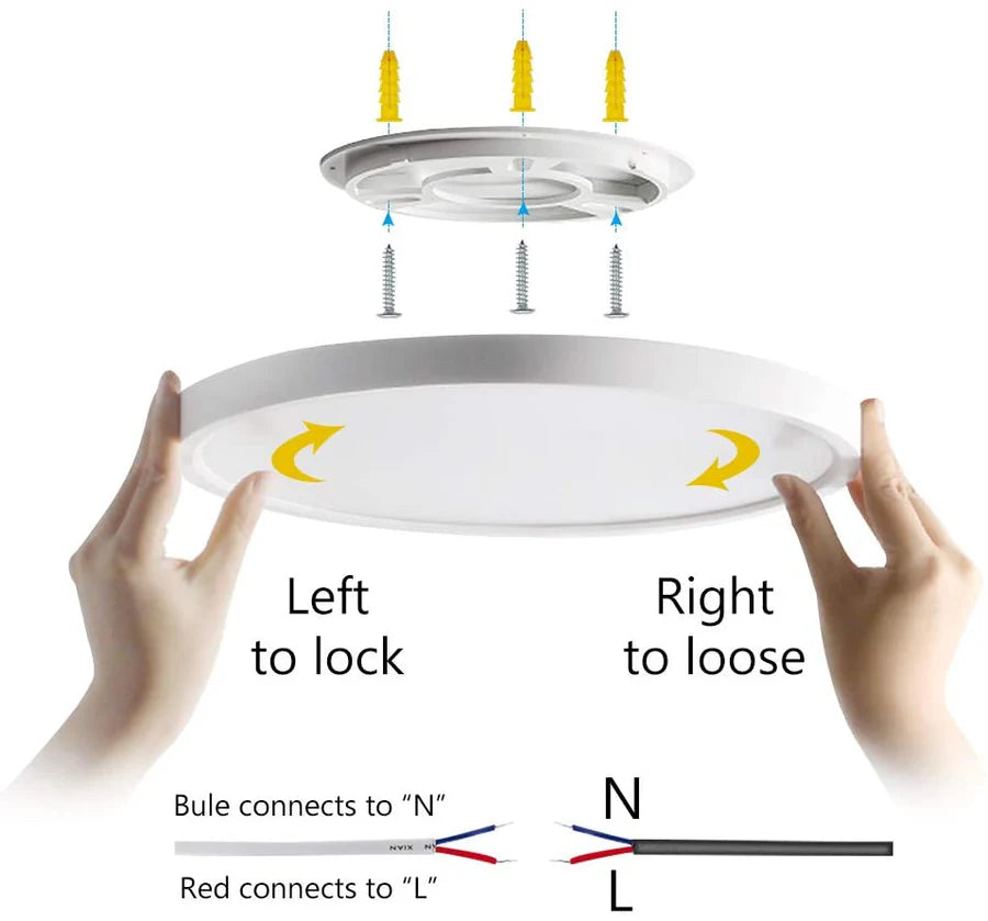 inSharepuls LED-Deckenleuchte, 5000 K Tageslichtweiß, 24 W (entspricht 240 W), 12 Zoll flache, moderne Deckenbeleuchtung, 3200 lm, Deckenlampe für Badezimmer, Veranda, Küche, Schlafzimmer, Wohnzimmer, Flur 