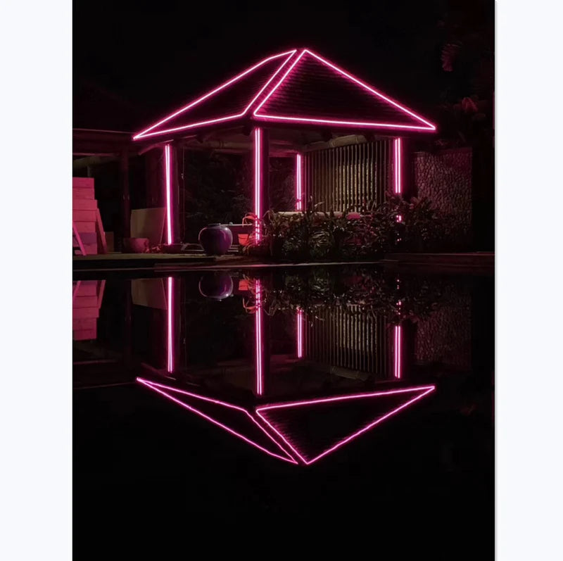 I-SE Series 8×17mm Side Emitting LED Neon Tube Housing | S0817 LED Neon Tube Profile | IP67 Waterproof | 8mm PCB Width | 16.4FT/5M | Cabinet Edge Lighting