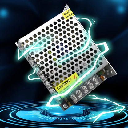 DC 5V LED Switching Power Supplies 10W–100W, AC 110/220V Input, LED Strip Driver Transformer, Industrial Metal Case with Terminals, CE/FCC/RoHS Certified