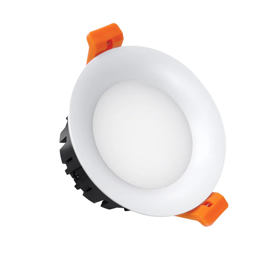 5W Anti-Glare Dome LED Downlight - 2700K–6000K - White/Black Housing - TRIAC Dimmable - 100–130V / 200–240V AC - 4 Pack - Comfortable Home Lighting