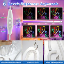 Laden Sie das Bild in den Galerie-Viewer, LightingWill Good Vibes “Okay” Neon Sign – Dimmable USB LED Light for Wall Decor, Game Room, Bar, Party – Durable, Safe &amp; Energy-Saving