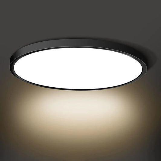 inSharepuls LED-Deckenleuchte, 5000 K Tageslichtweiß, 24 W (entspricht 240 W), 12 Zoll flache, moderne Deckenbeleuchtung, 3200 lm, Deckenlampe für Badezimmer, Veranda, Küche, Schlafzimmer, Wohnzimmer, Flur 