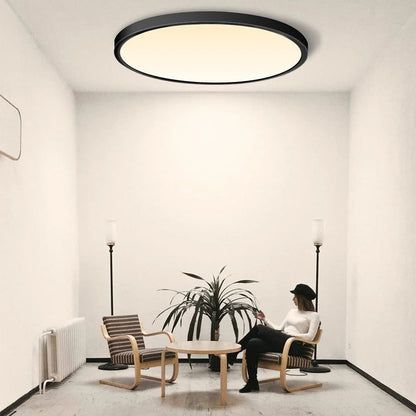 AC 220–240V | 9 Inch 18W Round Slim Flush Mount Ceiling Lights – White / Black  | 3000K / 4500K / 5000K / 6500K | Flush Mount Ceiling Light for Apartment & Commercial Spaces – Local Stock (UK)