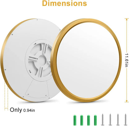 inSharepuls LED-Deckenleuchte, 5000 K Tageslichtweiß, 24 W (entspricht 240 W), 12 Zoll flache, moderne Deckenbeleuchtung, 3200 lm, Deckenlampe für Badezimmer, Veranda, Küche, Schlafzimmer, Wohnzimmer, Flur 