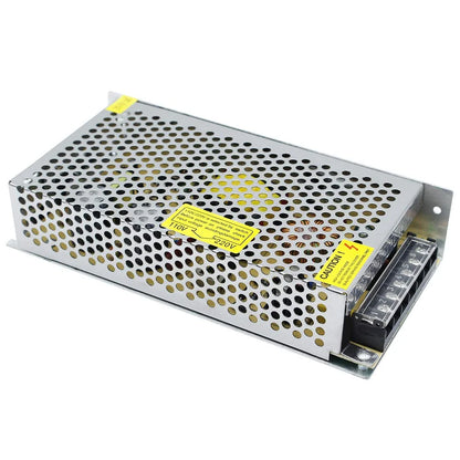 DC 24V LED Switching Power Supplies 60W–240W, AC 110/220V Input, Constant Voltage LED Driver Transformer, Metal Case with Screw Terminals, CE/FCC/RoHS Certified
