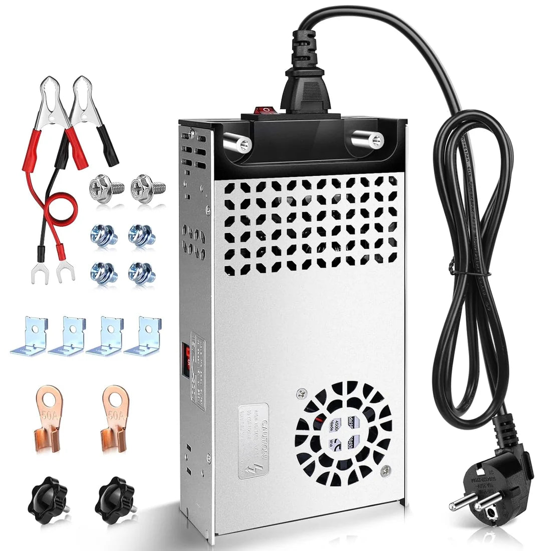 Upgrade 12V DC LED Switching Power Supplies 360W–720W (30A–60A), AC 110/240V Input Converter & Transformer, Cooling Fan Design, LED Driver Adapter for Strip Lights, 3D Printer, Radio — US/UK/EU Plug Options, CE/FCC/RoHS Certified