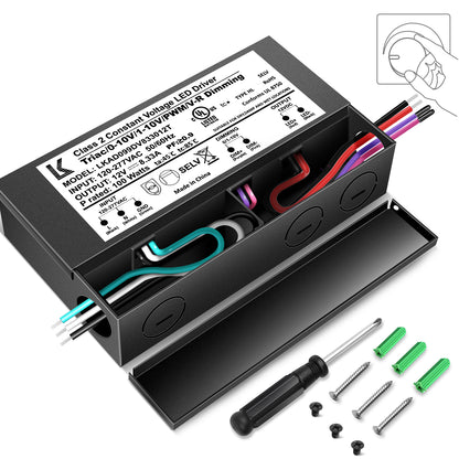12V DC 100W 5-in-1 Dimmable LED Power Supply, AC 120-277V Input, LED Power Supply for LED Strip Lights / Home Lighting / DIY Lighting Projects