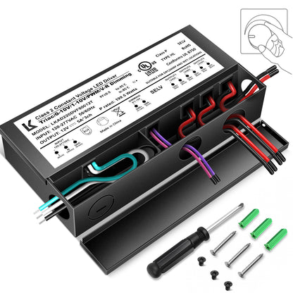 24V DC 200W 5-in-1 Dimmable LED Power Supply, AC 120-277V Input, LED Power Supply for LED Strip Lights / Home Lighting / DIY Lighting Projects