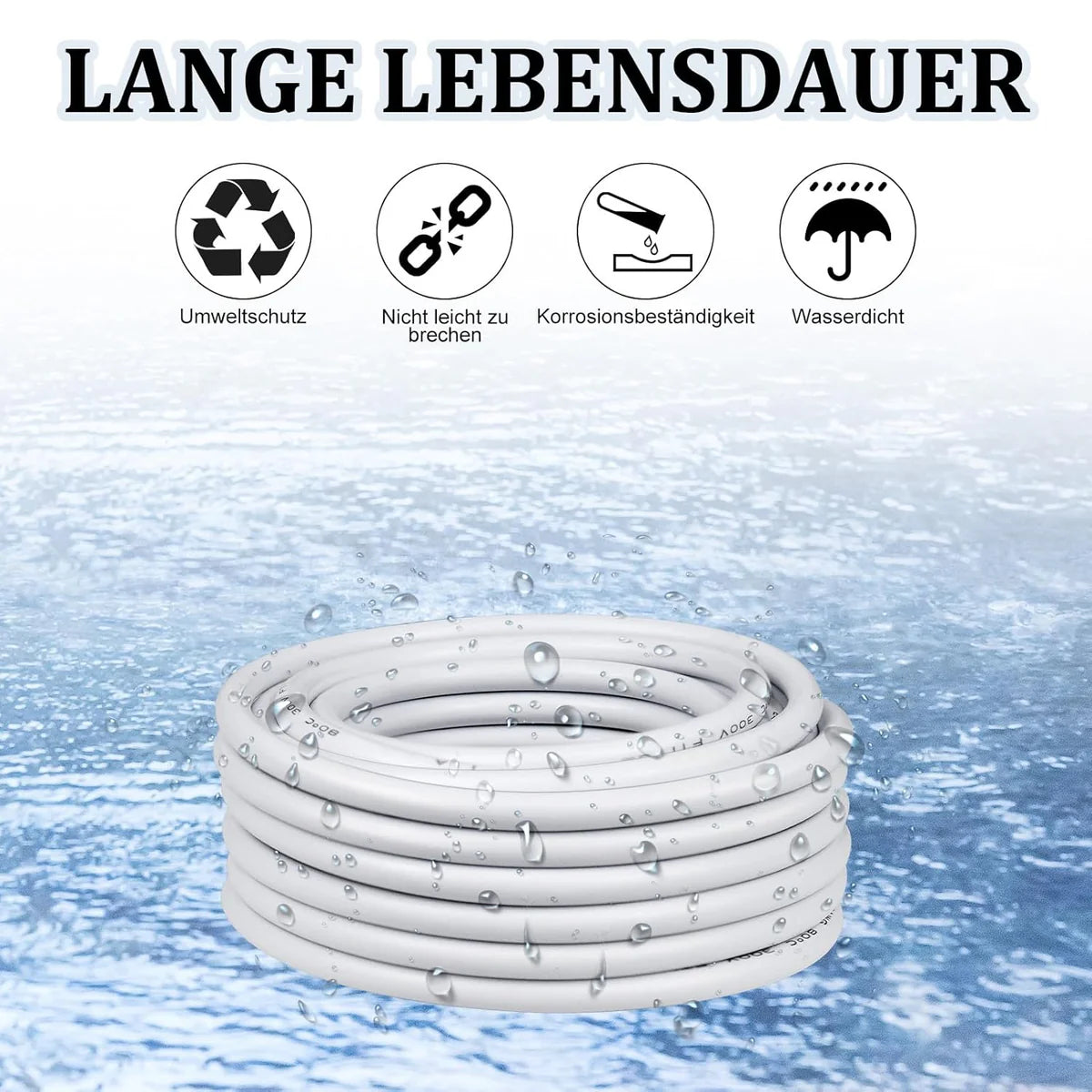 16 AWG PVC Insulated Copper Wire, 2–8 Conductor Industrial Grade Electrical Cable – White Stranded Copper Wire for Control Systems, Signal Wiring & Industrial Power Distribution – Bulk Roll Supply 5/10/20/50m