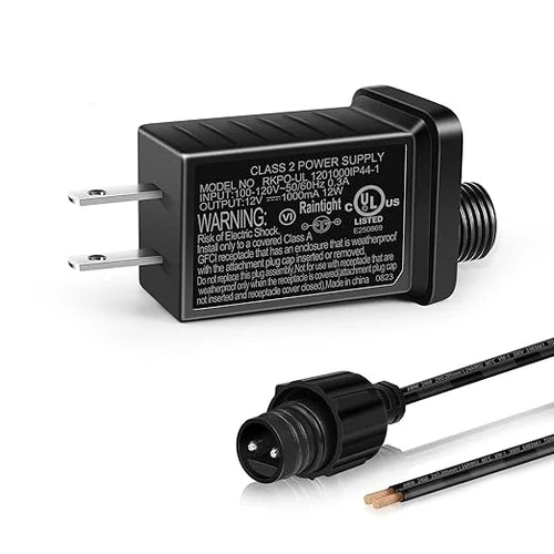 inShareplus Netzteil der Klasse 2, 12 V, 9 W, UL-gelistet, IP44, wasserdicht, LED-Ersatzadapter, LED-Treibertransformator für Weihnachtsbaum, Lichterkette, Projektorlicht, Rasenlampe, aufblasbares Gerät 
