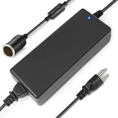 180W Desktop LED Adapter Cigarette Lighter DC 12V, AC 100–240V Input, with US Plug, Converter Transformer — for Car Accessories, Tire Inflators, Portable Coolers, Car Vacuum Cleaners and 12V Automotive Devices
