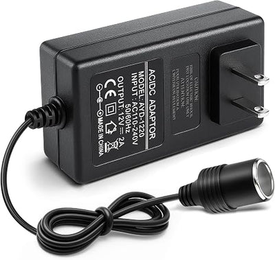 inShareplus 12 V 2,5 A 30 W AC-DC-Konverter, 12-Volt-Zigarettenanzünderadapter, 110 V auf 12 V Autoanzünderadapter auf Wandsteckdosenadapter, 12-V-Stromversorgung für Autogeräte (MP3, Ventilator, Dashcam) 