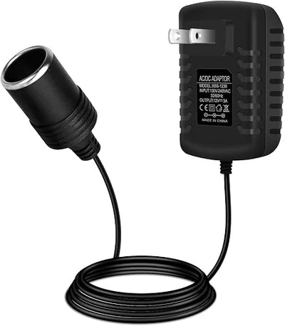 DC 12V Cigarette Lighter Plug-in Power Adapter 36W, AC 100–240V to 12V Converter Transformer - US Plug for Car Accessories, Pumps and LED Applications