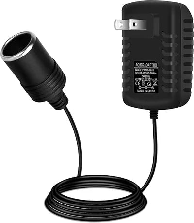 inShareplus 12 V 2,5 A 30 W AC-DC-Konverter, 12-Volt-Zigarettenanzünderadapter, 110 V auf 12 V Autoanzünderadapter auf Wandsteckdosenadapter, 12-V-Stromversorgung für Autogeräte (MP3, Ventilator, Dashcam) 