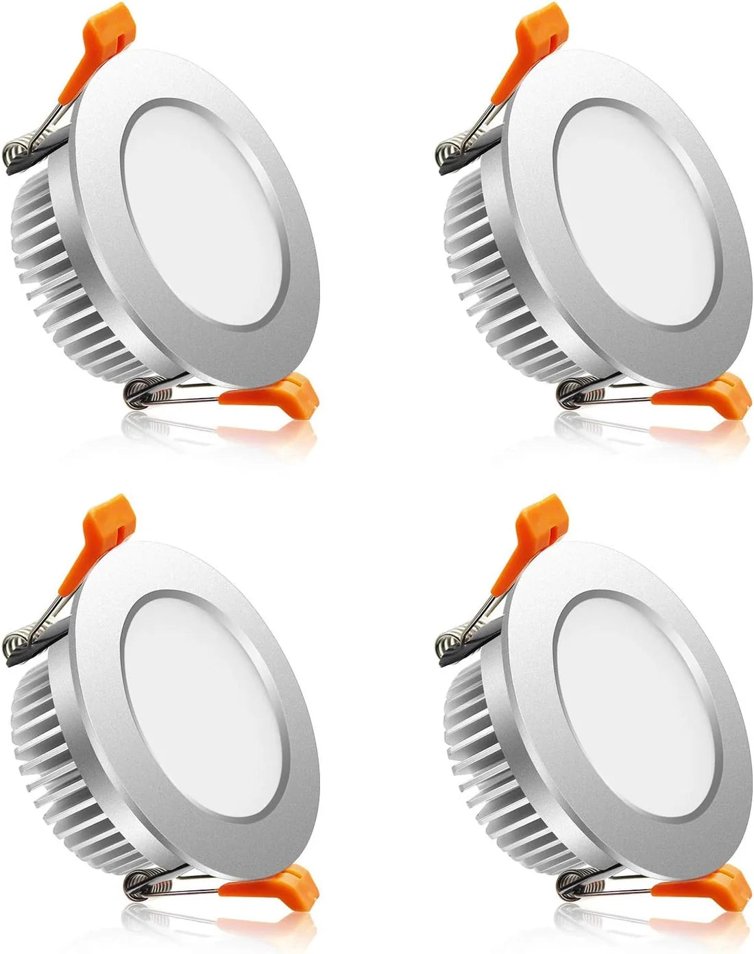 7W TRIAC Dimmable Downlight - 2700K–6000K - White/Black/Gold/Silver Finish - 100–130V / 200–240V AC - 4 Pack - Task & Everyday Lighting