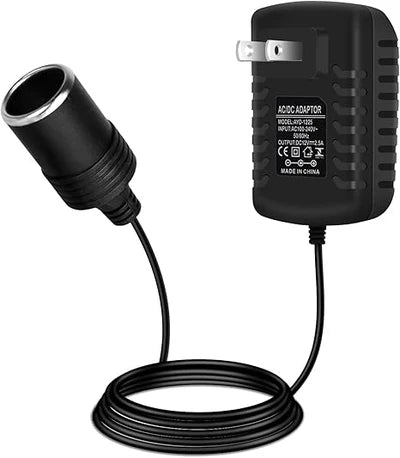 inShareplus 12 V 2,5 A 30 W AC-DC-Konverter, 12-Volt-Zigarettenanzünderadapter, 110 V auf 12 V Autoanzünderadapter auf Wandsteckdosenadapter, 12-V-Stromversorgung für Autogeräte (MP3, Ventilator, Dashcam) 