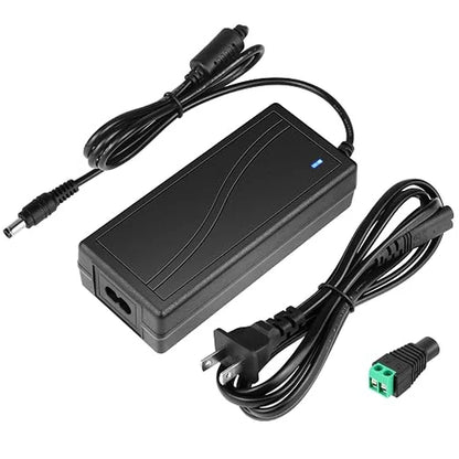 60W Desktop LED Adapter Switching Transformer DC 24V, AC 100–240V Input, US Plug for LED Strip Lights, 3D Printers, CCTV Systems, Industrial Equipment and Electronic Devices