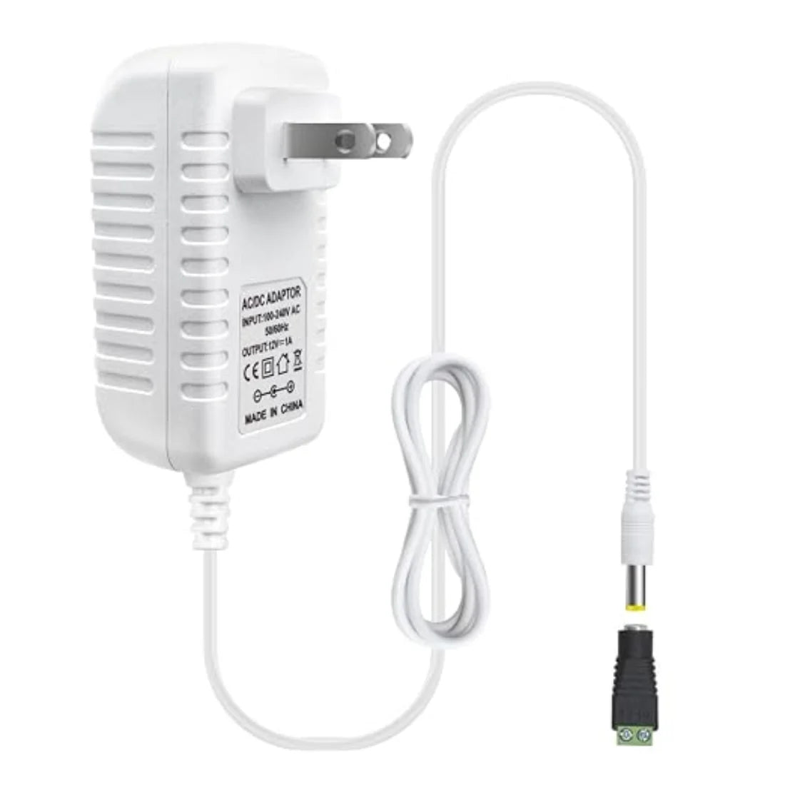 inShareplus 2er-Pack DC 24 V Netzteil, 100–240 V AC auf DC 24 Volt 1 A 24 W LED-Treiber, Niederspannungstransformator mit 5,5 mm x 2,1 mm DC-Stecker, Wandadapter für 24 V LED-Lichtstreifen, CCTV-Kamera 