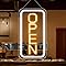 inShareplus 16"x 9" Super Bright Open Sign,12V LED Neon Open Signs for Business for Window, with ON/OFF Switch, Electric Light up Signs for Stores, Restaurants Retail Shops (Yellow-White-Vertical)