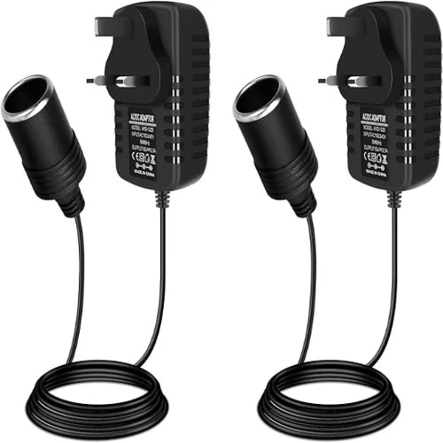 inShareplus 12 V 2,5 A 30 W AC-DC-Konverter, 12-Volt-Zigarettenanzünderadapter, 110 V auf 12 V Autoanzünderadapter auf Wandsteckdosenadapter, 12-V-Stromversorgung für Autogeräte (MP3, Ventilator, Dashcam) 