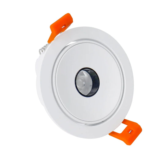 5W Narrow Beam COB LED Downlight - 2700K–6000K - White/Black Housing - TRIAC Dimmable - 100–130V / 200–240V AC - 4-Pack - Accent & Display Lighting