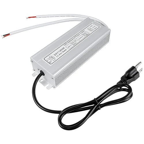24V Outdoor Waterproof LED Power Supply 120W–300W, 90–265V Input, Single/Dual Wire Output, Aluminum Housing, Landscape & Outdoor Lighting, CE/RoHS/FCC Certified, Waterproof Transformer for Outdoor Lighting, US/UK/EU Plug