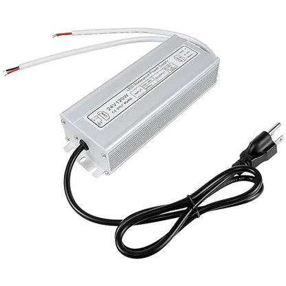 24V Outdoor Waterproof LED Power Supply 120W–300W, 90–265V Input, Single/Dual Wire Output, Aluminum Housing, Landscape & Outdoor Lighting, CE/RoHS/FCC Certified, Waterproof Transformer for Outdoor Lighting, US/UK/EU Plug