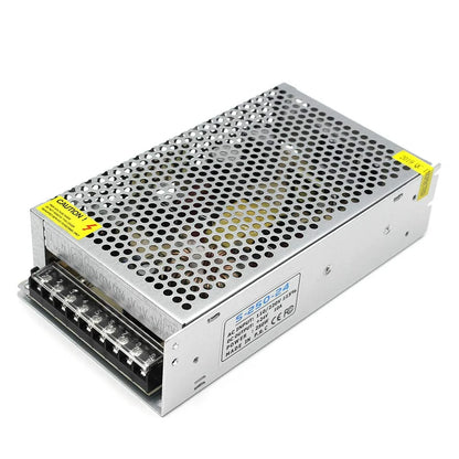 DC 24V LED Switching Power Supplies 60W–240W, AC 110/220V Input, Constant Voltage LED Driver Transformer, Metal Case with Screw Terminals, CE/FCC/RoHS Certified