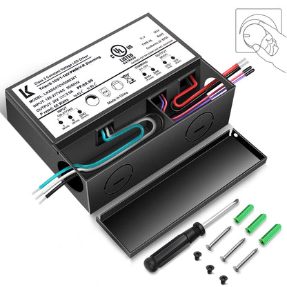 24V DC 60W 5-in-1 Dimmable LED Power Supply, AC 120-277V Input, LED Power Supply for LED Strip Lights / Home Lighting / DIY Lighting Projects