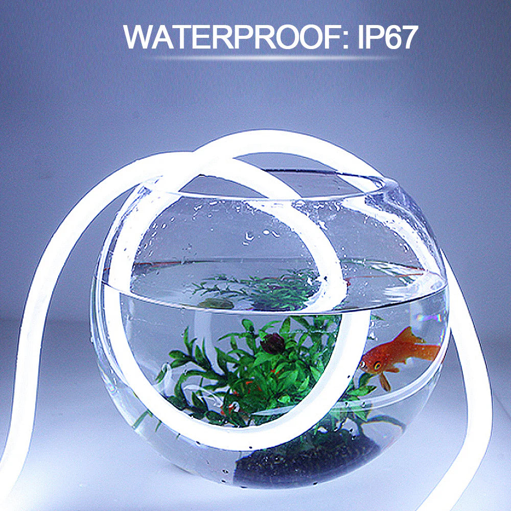 I-TE Series 5×11mm Top Emitting LED Neon Tube Housing | S0511 Waterproof Neon Housing | IP67 Waterproof | 8mm PCB Width | 16.4FT/5M | Jewelry Display Accent Lighting