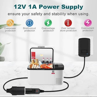 inShareplus 12 V 2,5 A 30 W AC-DC-Konverter, 12-Volt-Zigarettenanzünderadapter, 110 V auf 12 V Autoanzünderadapter auf Wandsteckdosenadapter, 12-V-Stromversorgung für Autogeräte (MP3, Ventilator, Dashcam) 