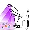 inShareplus LED-UV-Licht mit Doppelkopf und USB, 395 nm – 405 nm dimmbares UV-Licht mit Clip, leuchtet im Dunkeln, 20 W schwarze Lampe für Party, Bühne, UV-Kleber, aushärtende Harzfarbe, Sammlung, Aquarium 