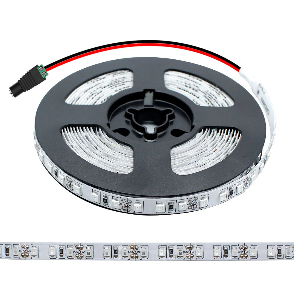 395–405nm 120 LEDs/m UV Blacklight LED Strip | SMD2835 / SMD5050 | DC12V | Non-Waterproof / IP65 Waterproof | Not Include Power Supply | For Blacklight, Party & Stage Lighting