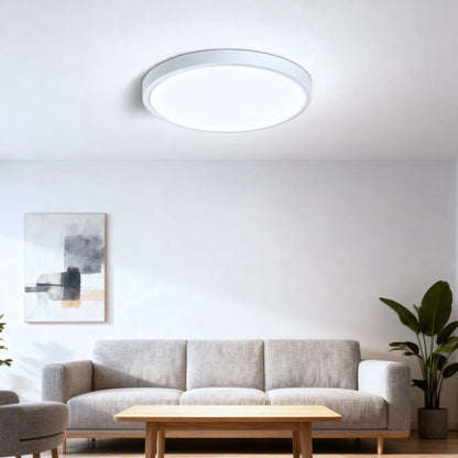 inSharepuls LED-Deckenleuchte, 5000 K Tageslichtweiß, 24 W (entspricht 240 W), 12 Zoll flache, moderne Deckenbeleuchtung, 3200 lm, Deckenlampe für Badezimmer, Veranda, Küche, Schlafzimmer, Wohnzimmer, Flur 