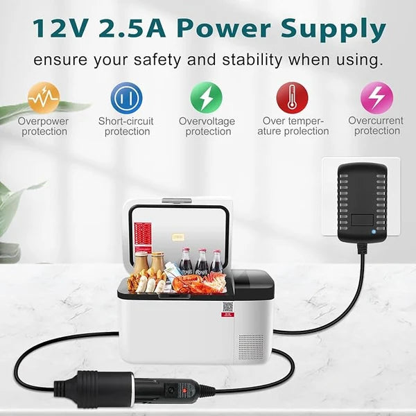 inShareplus 12 V 2,5 A 30 W AC-DC-Konverter, 12-Volt-Zigarettenanzünderadapter, 110 V auf 12 V Autoanzünderadapter auf Wandsteckdosenadapter, 12-V-Stromversorgung für Autogeräte (MP3, Ventilator, Dashcam) 
