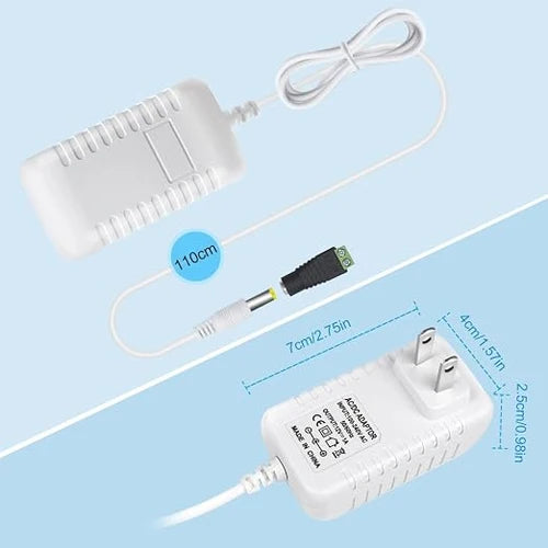 inShareplus 2er-Pack DC 24 V Netzteil, 100–240 V AC auf DC 24 Volt 1 A 24 W LED-Treiber, Niederspannungstransformator mit 5,5 mm x 2,1 mm DC-Stecker, Wandadapter für 24 V LED-Lichtstreifen, CCTV-Kamera 