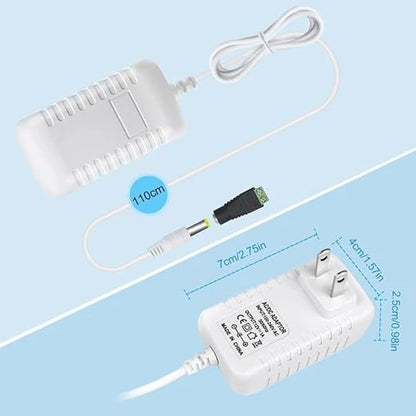 inShareplus 2er-Pack DC 24 V Netzteil, 100–240 V AC auf DC 24 Volt 1 A 24 W LED-Treiber, Niederspannungstransformator mit 5,5 mm x 2,1 mm DC-Stecker, Wandadapter für 24 V LED-Lichtstreifen, CCTV-Kamera 