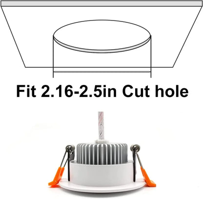 7W TRIAC Dimmable Downlight - 2700K–6000K - White/Black/Gold/Silver Finish - 100–130V / 200–240V AC - 4 Pack - Task & Everyday Lighting
