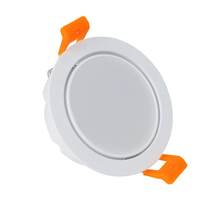 5W Adjustable LED Recessed Downlight - 2700K–6000K - White/Black Housing - TRIAC Dimmable - 100–130V / 200–240V AC - 4 Pack - Everyday Indoor Lighting
