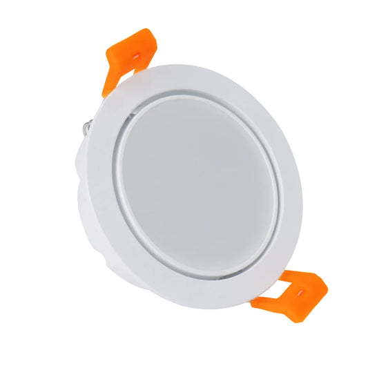 5W Adjustable LED Recessed Downlight - 2700K–6000K - White/Black Housing - TRIAC Dimmable - 100–130V / 200–240V AC - 4 Pack - Everyday Indoor Lighting
