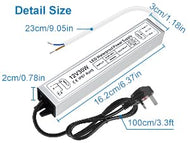 inShareplus LED Power Supply, 30W IP67 Waterproof Outdoor Driver,AC 110-260V to DC 12V 2.5A Low Voltage Transformer, Adapter with 3-Prong Plug for LED Light, Computer Project, Outdoor Use